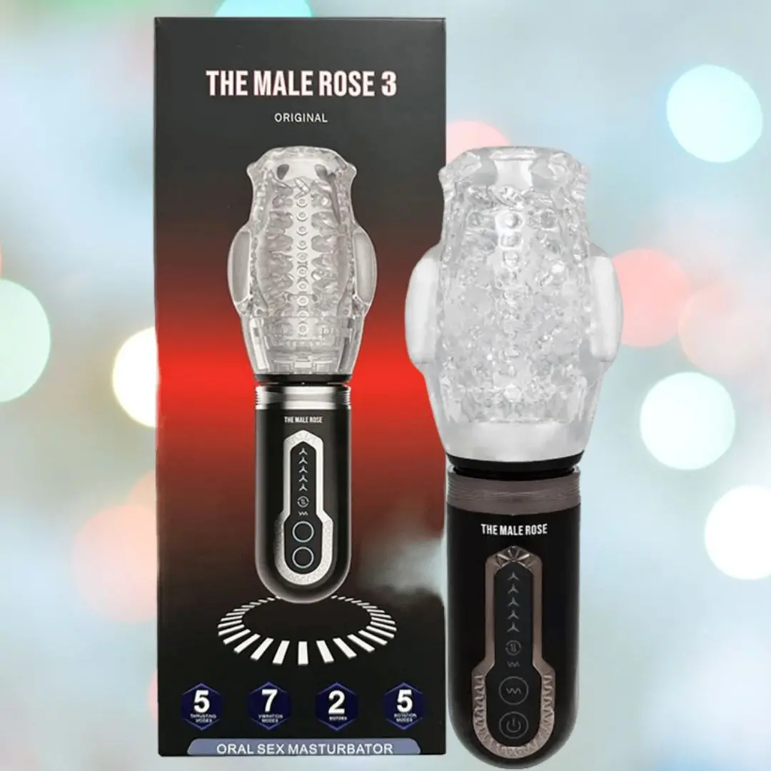 The Male Rose 3: Thrusting, Rotating, Dual Vibrating Male Masturbator 1