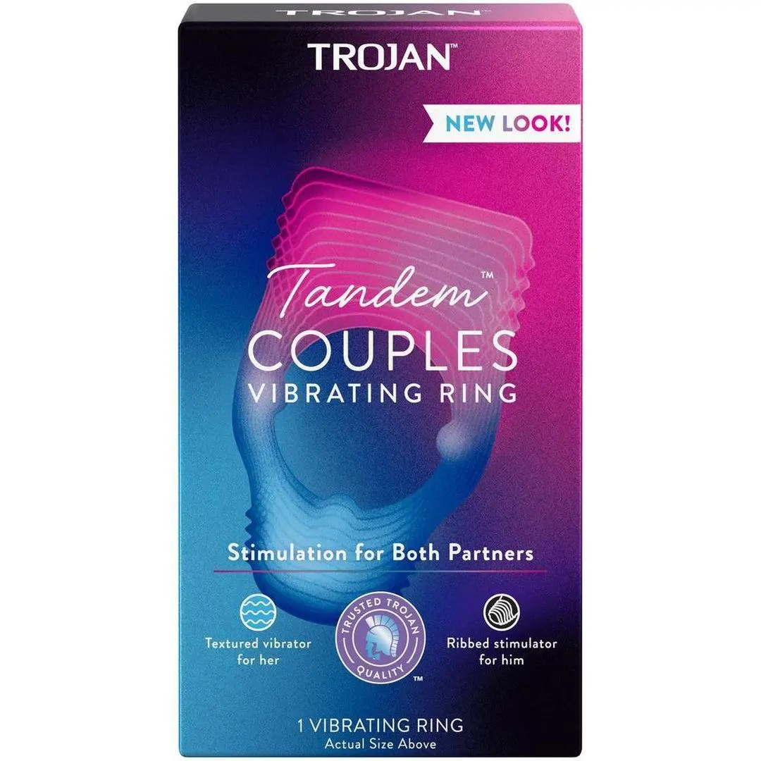 Trojan Tandem Couples Vibrating Cock Ring 1