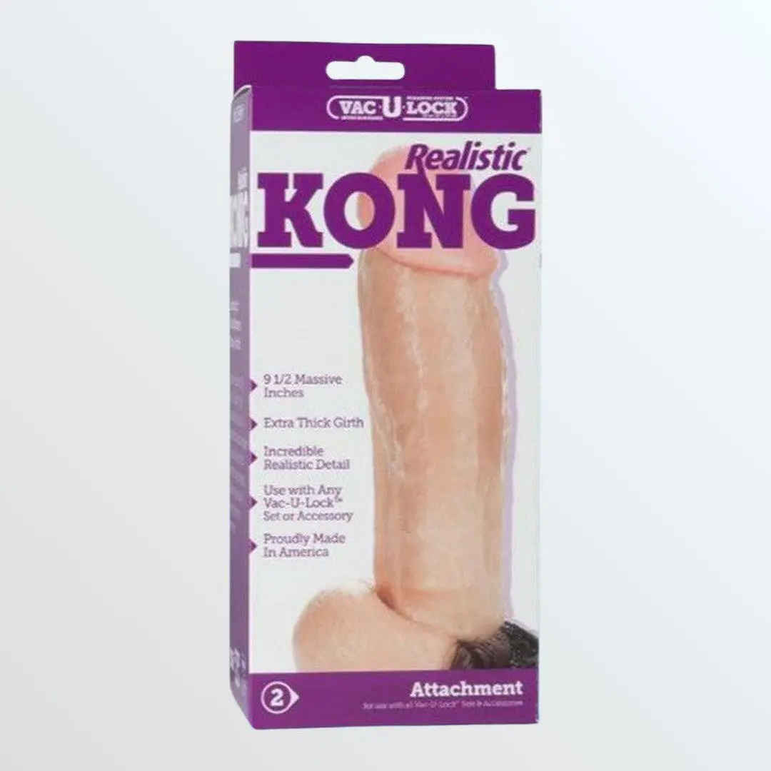 Vac-U-Lock Realistic Kong 9.5" Dildo For Harnesses 1