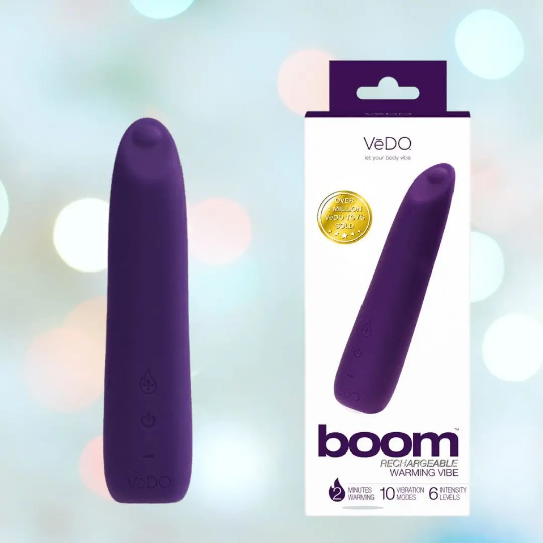 Vedo Boom Rechargeable Warming Bullet Vibrator - Purple 1
