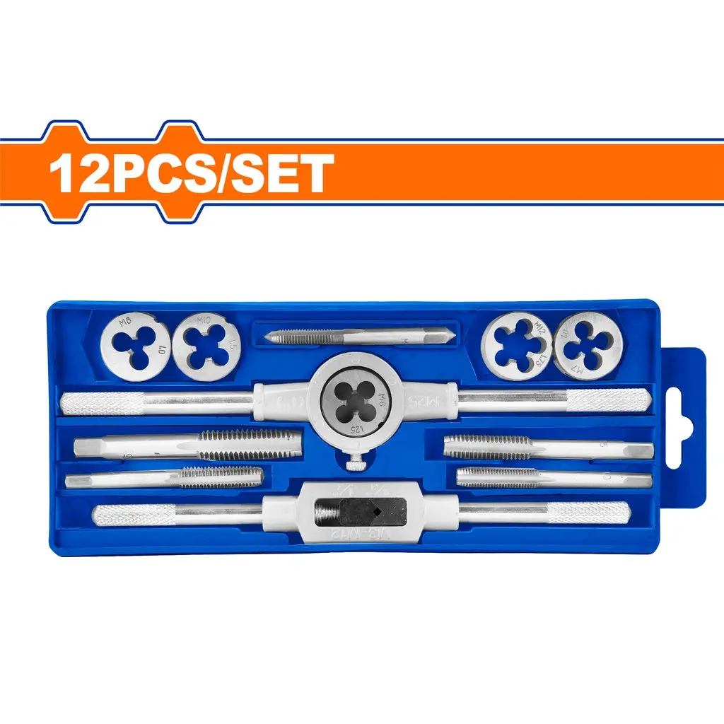 Wadfow 12 Pcs Metric Tap & Die Set Waj1l01 1