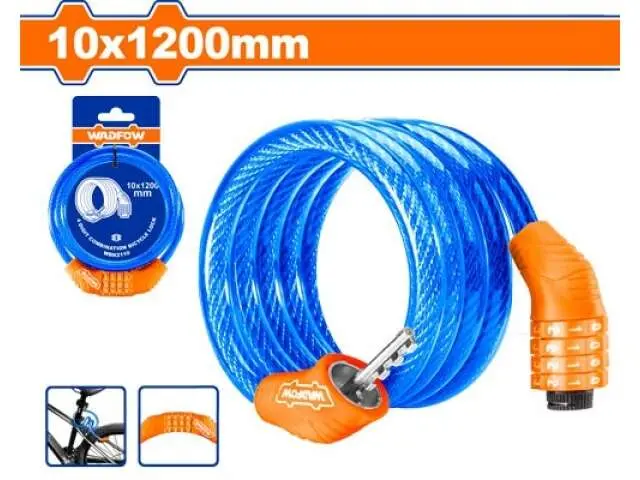 Wadfow 4 Digit Combination Bicycle Cable Lock Wbk2110 1