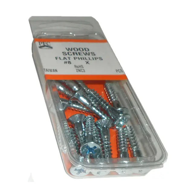 Wood Screw Phil Flat #8 X 3" 1