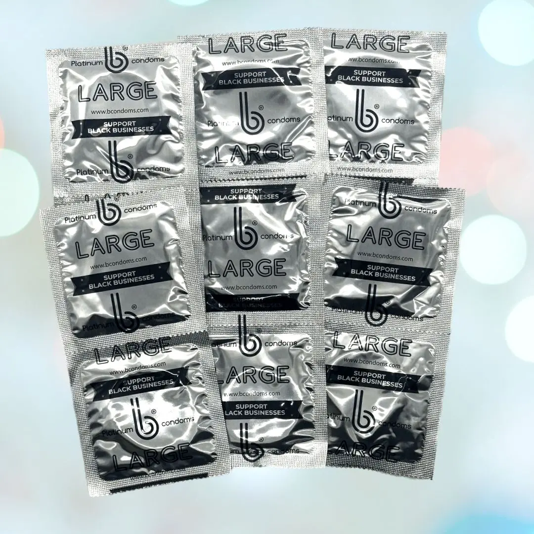 B Condoms Platinum Large Condoms 1