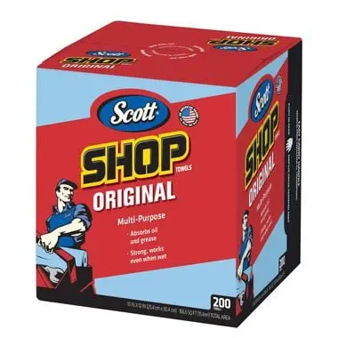 Kimberly Clark Scott Shop Towels 200Ct Box 1