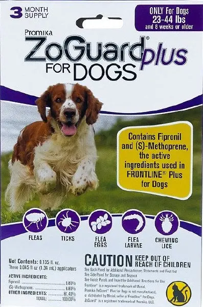Zoguard Plus Spot-On For Dogs, Dog Flea, 3 Month Pack 1