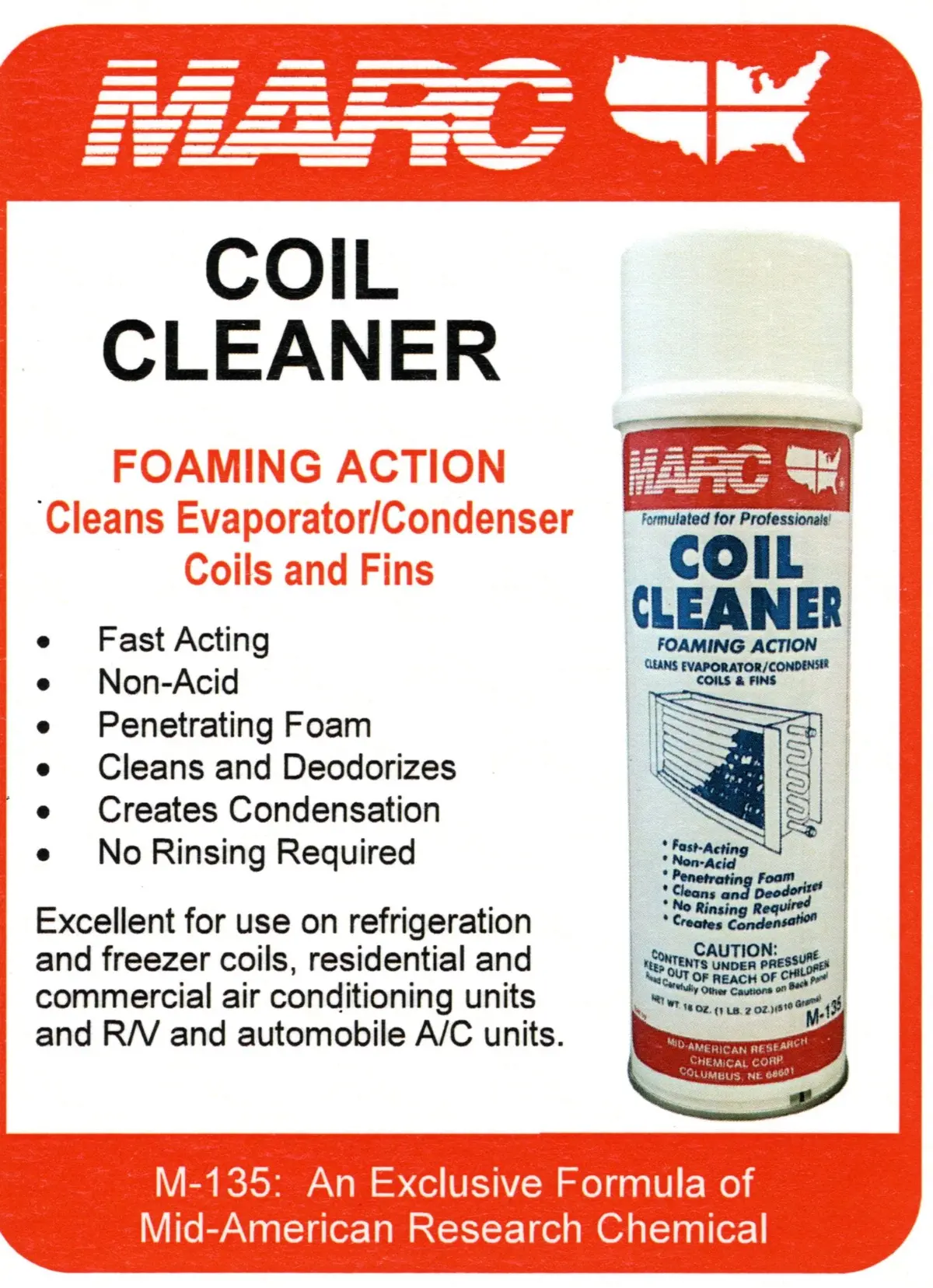 Marc 135 Coil Cleaner Plus 19 Oz. 1