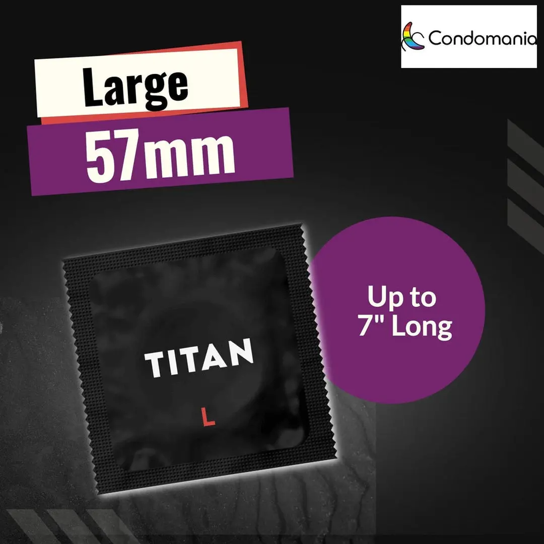 Titan L Large Lubricated Condoms 1