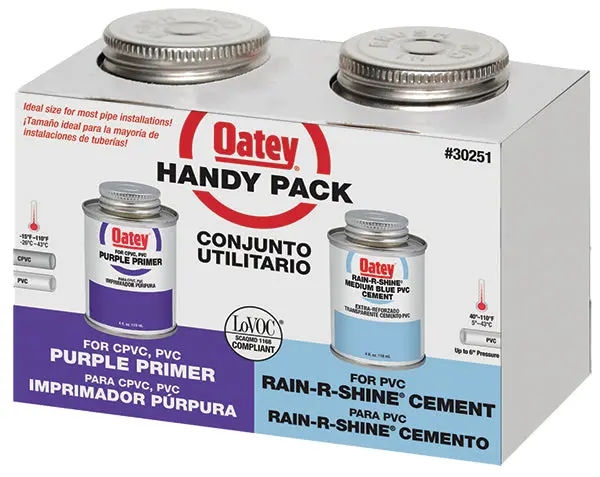 Oatey Handy Pac Primer/Cement Rain/Shine 4Oz 1