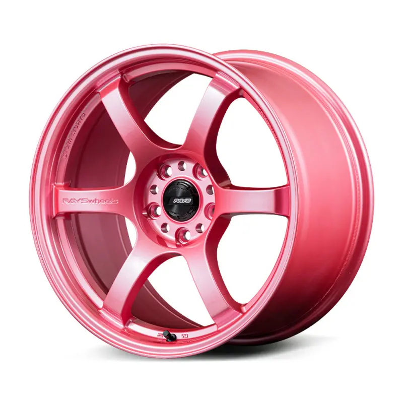 Gram Lights 57Dr Forged Alloy Wheel – 18×9.5", +12 Offset, 5×114.3 – Sakura Pink Finish With Center Cap & Bk Air Valve 1