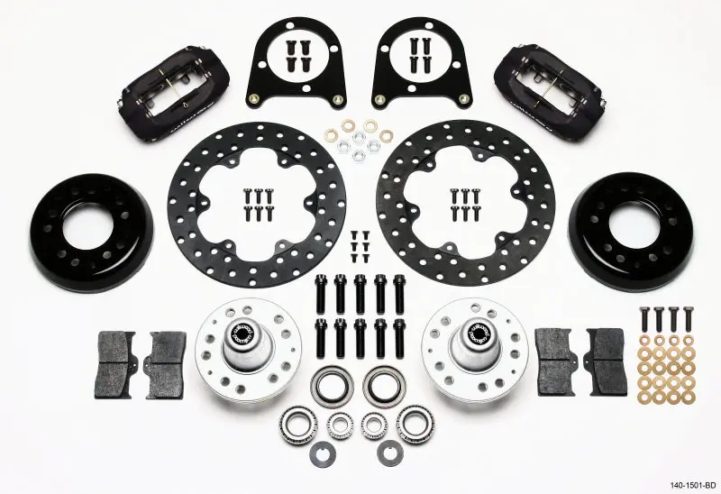 Wilwood Forged Dynalite Front Drag Brake Kit – Drilled Rotors & Spindle-Mounted Setup For 1937–1948 Ford Passenger Cars 1