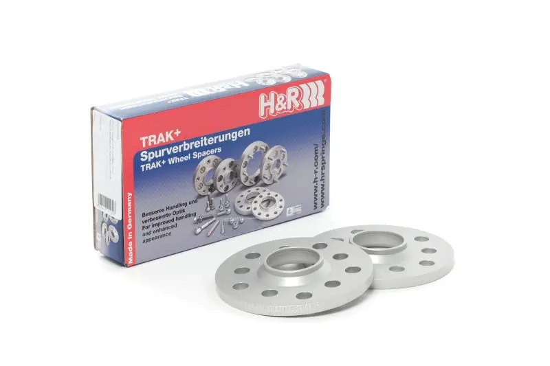 H&R Trak+ Wheel Spacer — 10Mm Thick, 5X112 Bolt Pattern, 57.1Mm Cb, M14X1.5 Thread (Black) 1