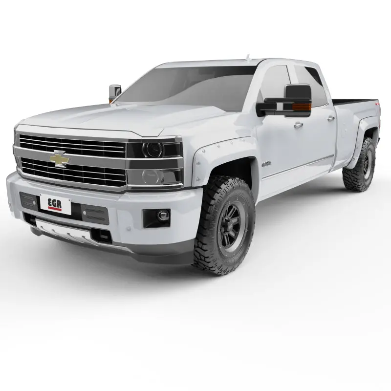 Egr Bolt-On Style Fender Flares For 2014+ Chevrolet Silverado (6- Or 8-Foot Bed) – Summit White Match 1