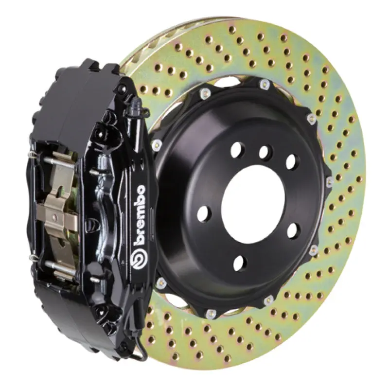 Brembo Gt Big Brake Kit For 1990–1996 Nissan 300Zx – Front, 4-Piston Calipers, 332X32Mm Drilled Two-Piece Rotors (Black) 1