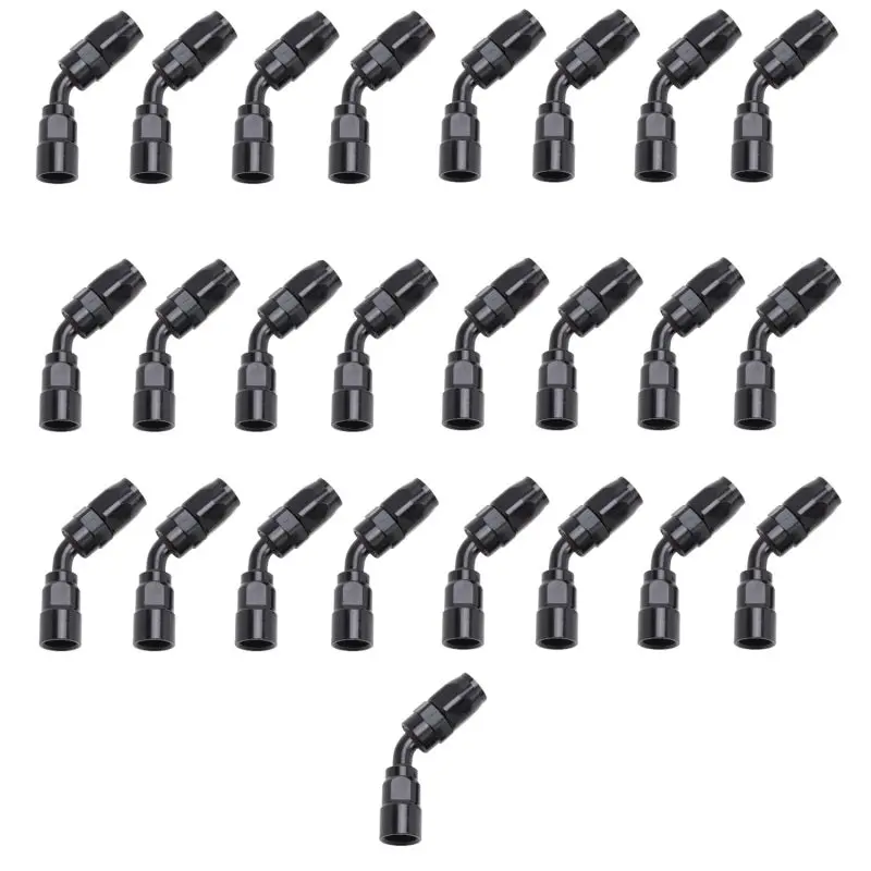 Russell Performance -10 An Black Hose End – 45-Degree Full-Flow Swivel Fitting 1