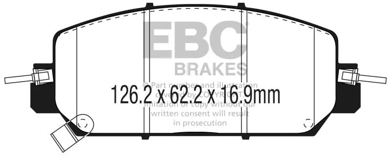 Ebc Ultimax2 Front Brake Pads For 2017+ Honda Cr-V (1.5L Turbo Engine) 1