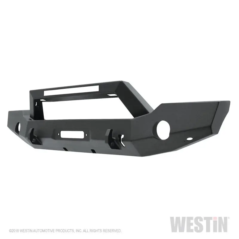 Westin 18-20 Jeep Wrangler Wj2 Full Width Front Bumper W/Led Light Bar Mount Textured Black 1