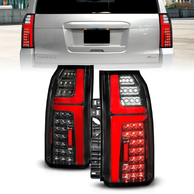 Anzo Sequential Led Taillights — Black Housing, For 2015–2020 Chevrolet Tahoe 1