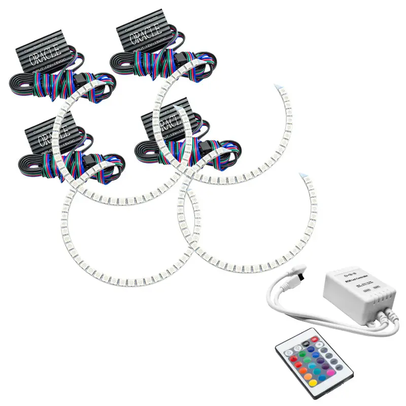 Oracle Lighting Halo Kit – Colorshift Rgbw For 2012–2016 Chevrolet Sonic With Simple Controller 1