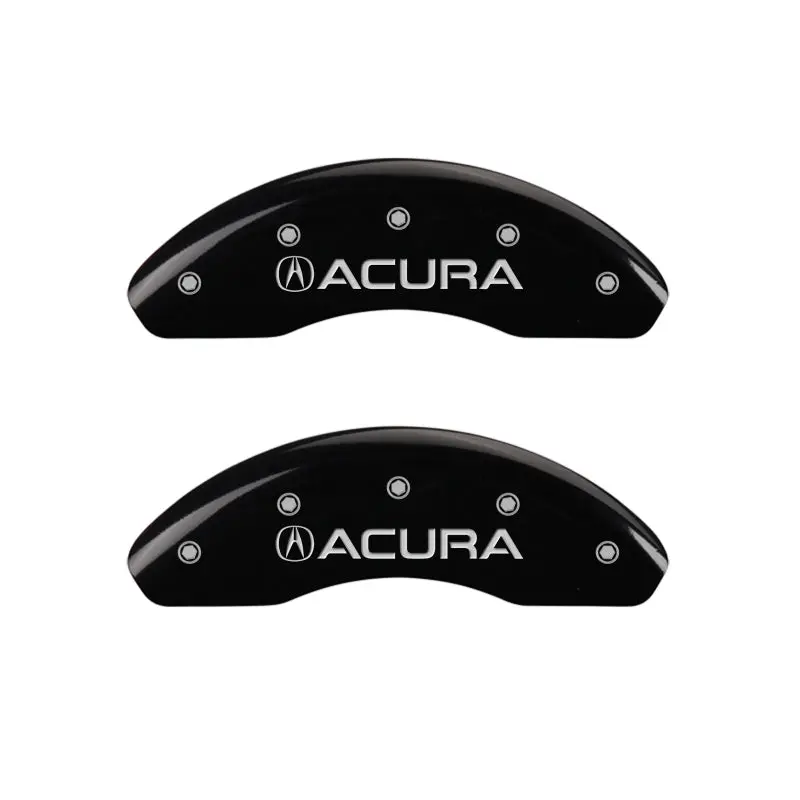 Mgp Engraved Caliper Covers – Front And Rear Set For 2017 Acura Ilx With Black Finish & Silver Accents 1