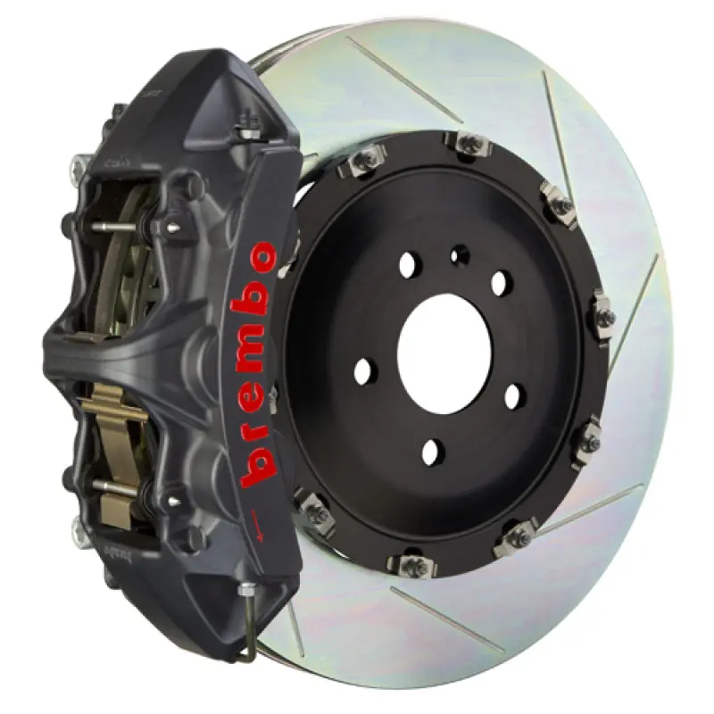 Brembo 06-10 M5/06-10 M6 Front Gts Bbk 6 Piston Cast 380X34 2Pc Rotor Slotted Type1-Black Ha 1
