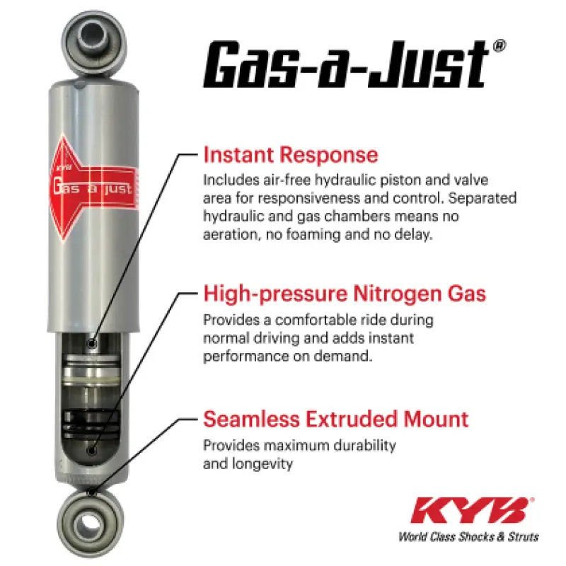 Kyb Gas-A-Just Rear Shock Absorber For 2010–2013 Mazda 3 (Non-Mazdaspeed Models) 1