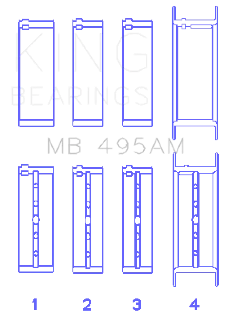 King Main Bearing Set For Infiniti/Nissan Vg30De/Tt & Vg20Det V6 Engines – Standard Size +0.50Mm Overbore 1