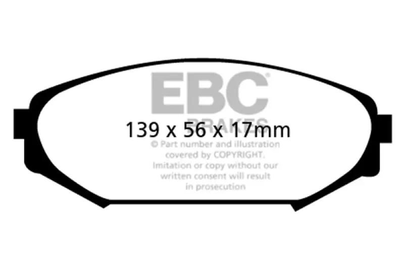 Ebc Greenstuff Front Brake Pads For 2000–2002 Acura Mdx 3.5L 1