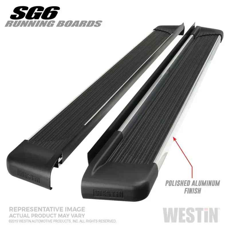 Westin Polished Aluminum Running Boards – 68.4" Sg6 Series 1