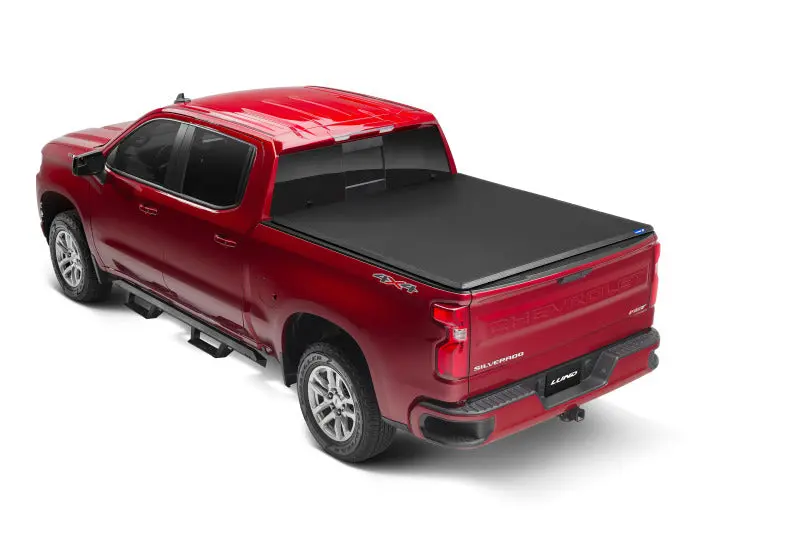 Lund Genesis Tri-Fold Tonneau Cover – Black Hard Folding Design For 2007–2013 Chevy Silverado 1500 (6.5' Bed) 1