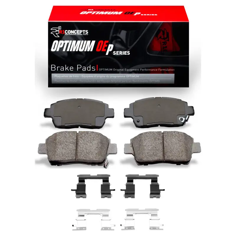 Scion Iq (2000–2015) Front Oe-Style Brake Pad & Hardware Kit – Optimum R1 Series 1