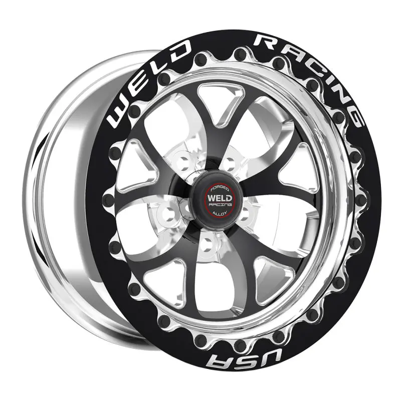 Weld Racing S76 Single Beadlock Wheel – 15X15.33", 5X4.5", 7.5" Backspace, Black Matte Finish 1
