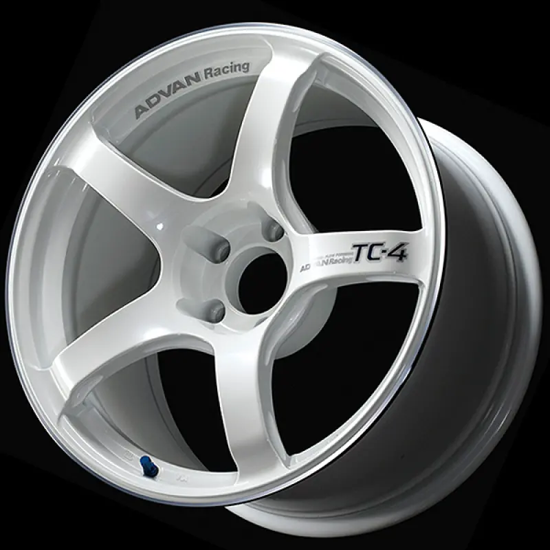 Advan Tc4 18X8 Racing Wheel In White Metallic With Accent Ring – 5X100 Pcd, +47Mm Offset 1