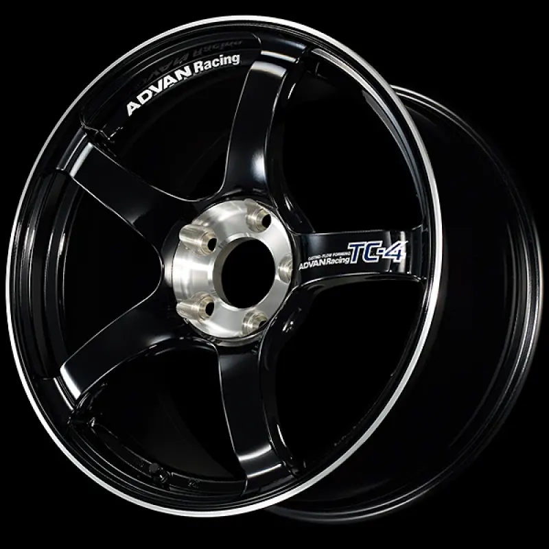Advans Tc-4 Se Racing Wheel – 17X8", +45Mm Offset, 5X100 Pcd, 63Mm Bore, Gloss Black & Diamond Cut 1