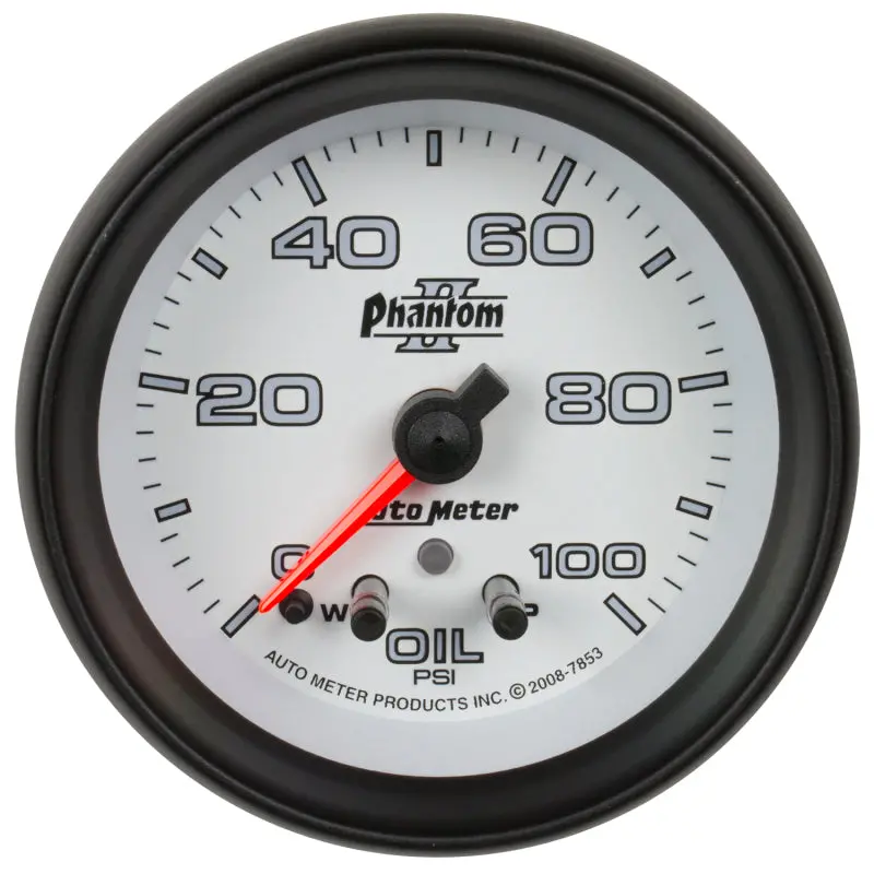 Autometer Phantom Ii Stepper Motor Oil Pressure Gauge – 2-5/8", 100 Psi 1